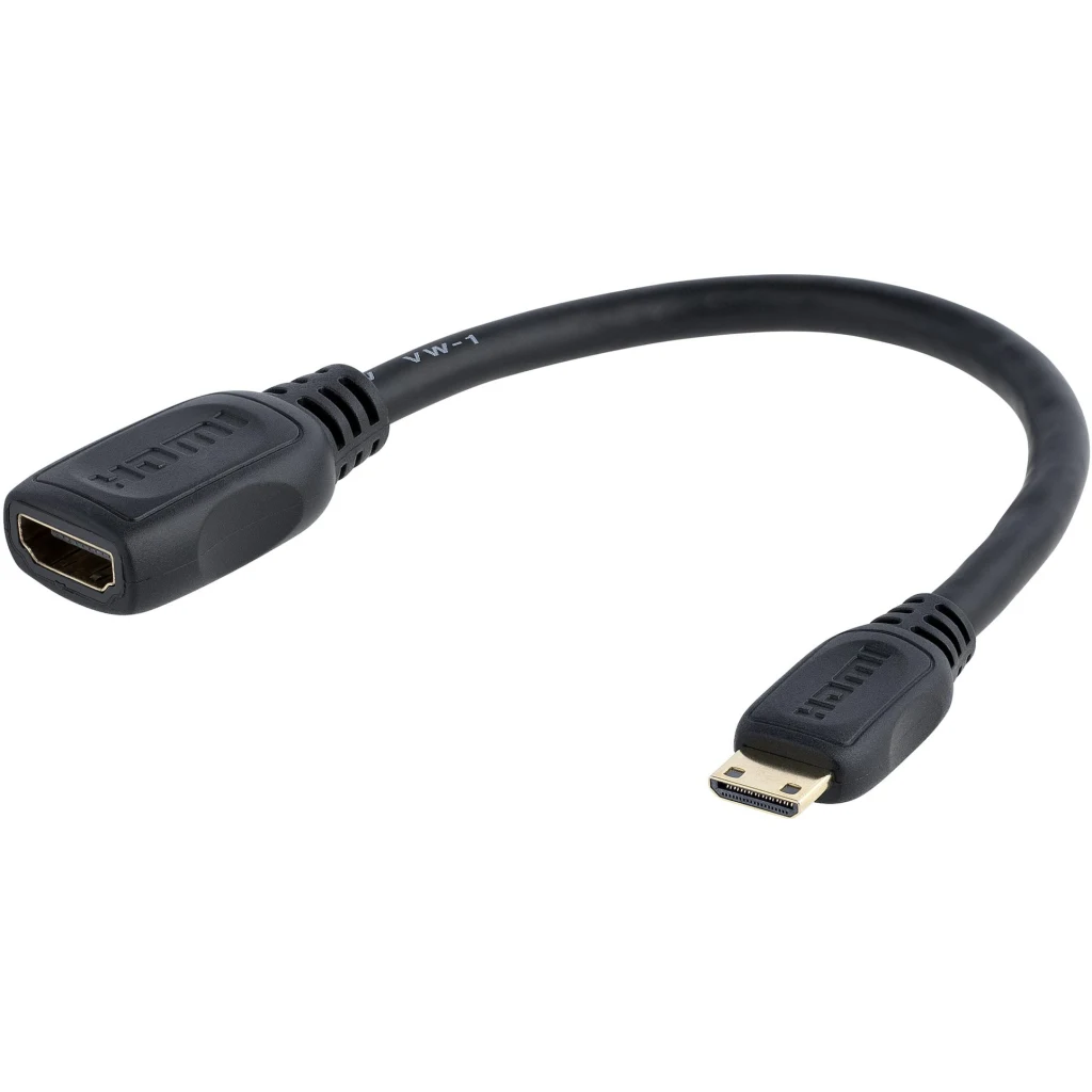 Imagen 0 de Cable Adaptador Mini HDMI macho / HDMI hembra - alta velocidad 12,7 cm