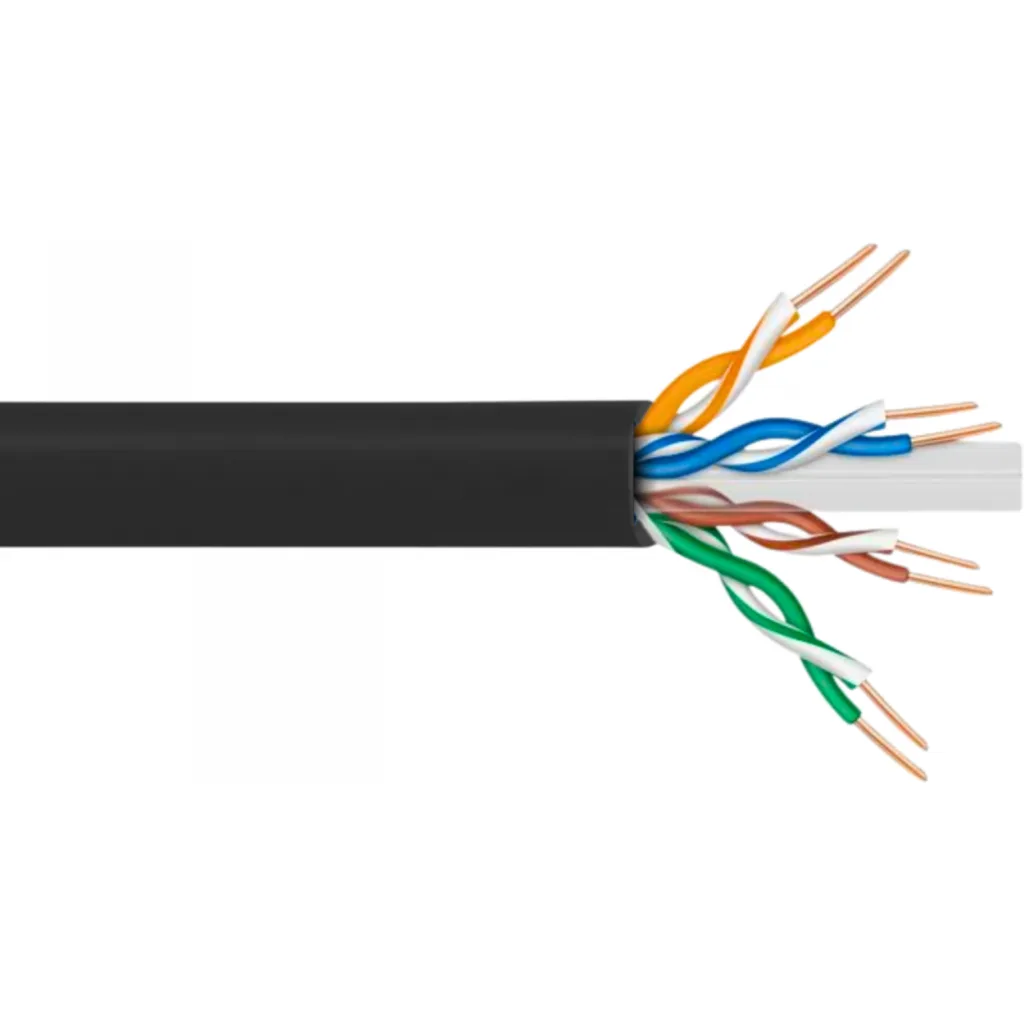 Imagen 2 de LINKMADE 305MTS UTP EXTERIOR-PE UNIFILAR NEGRO CAT6 COBRE 305 m