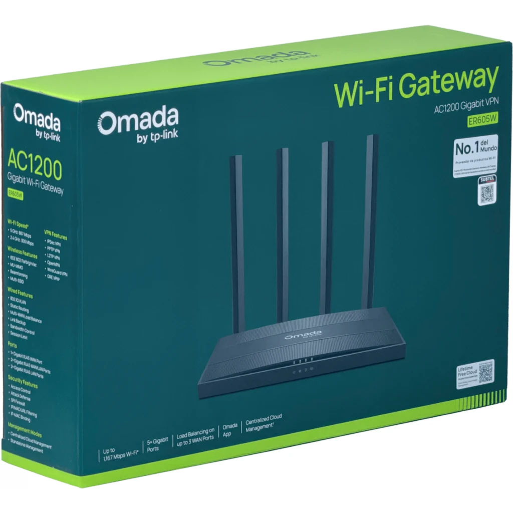 Imagen 2 de ER605W. Router Gateway Omada Tp-Link AC1350 3 puertos WAN 2 Puertos LAN Wifi incluido.