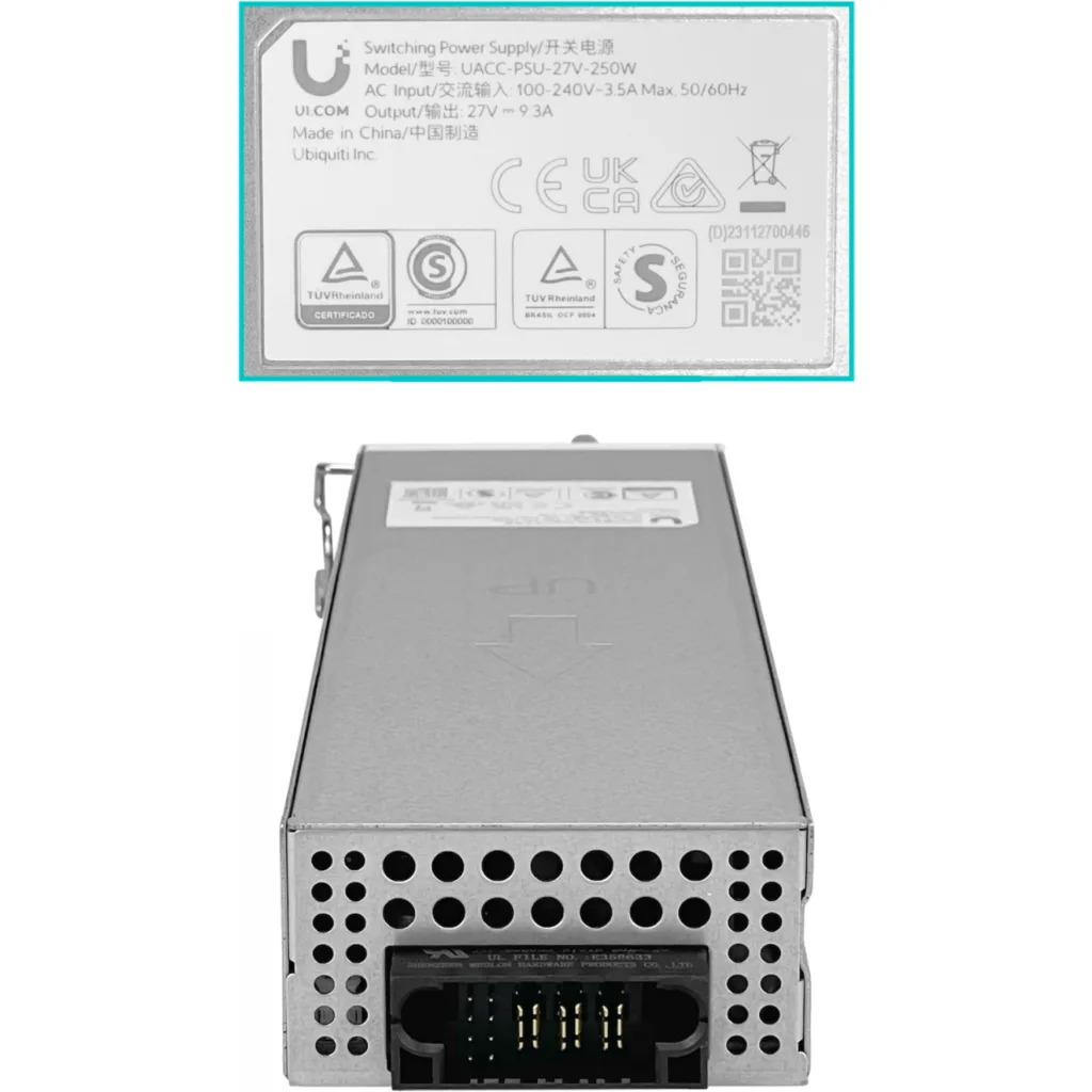 UBIQUITI Fuente de poder 27V 9,3A 250W 100-240VAC C14 para UISP-P-Pro
