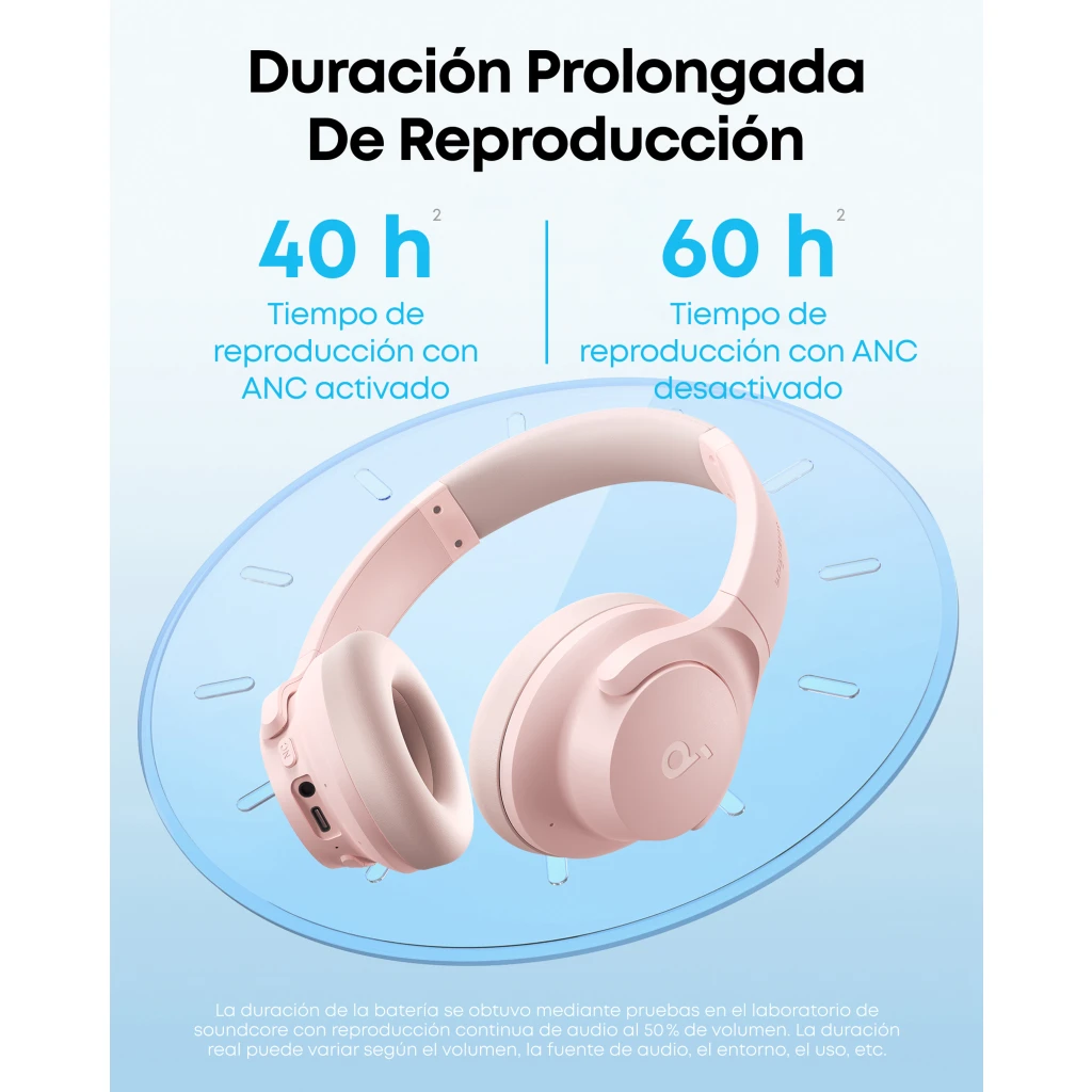 Imagen 2 de soundcore Audifono BT Q20i Rosa