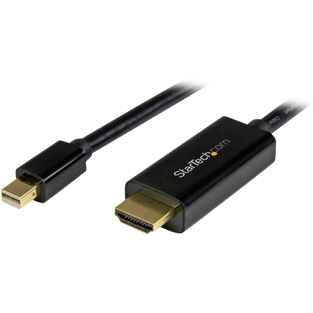 Imagen 3 de Cable Adaptador Mini DisplayPort a HDMI, Ultra HD 4K 2 mt Color Negro Pasivo
