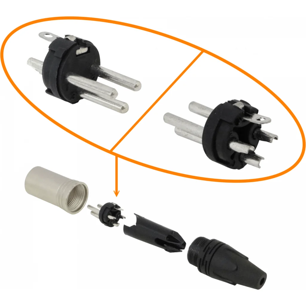 Imagen 2 de XLR 3pin XLR3-Macho Conector Soldable DMX
