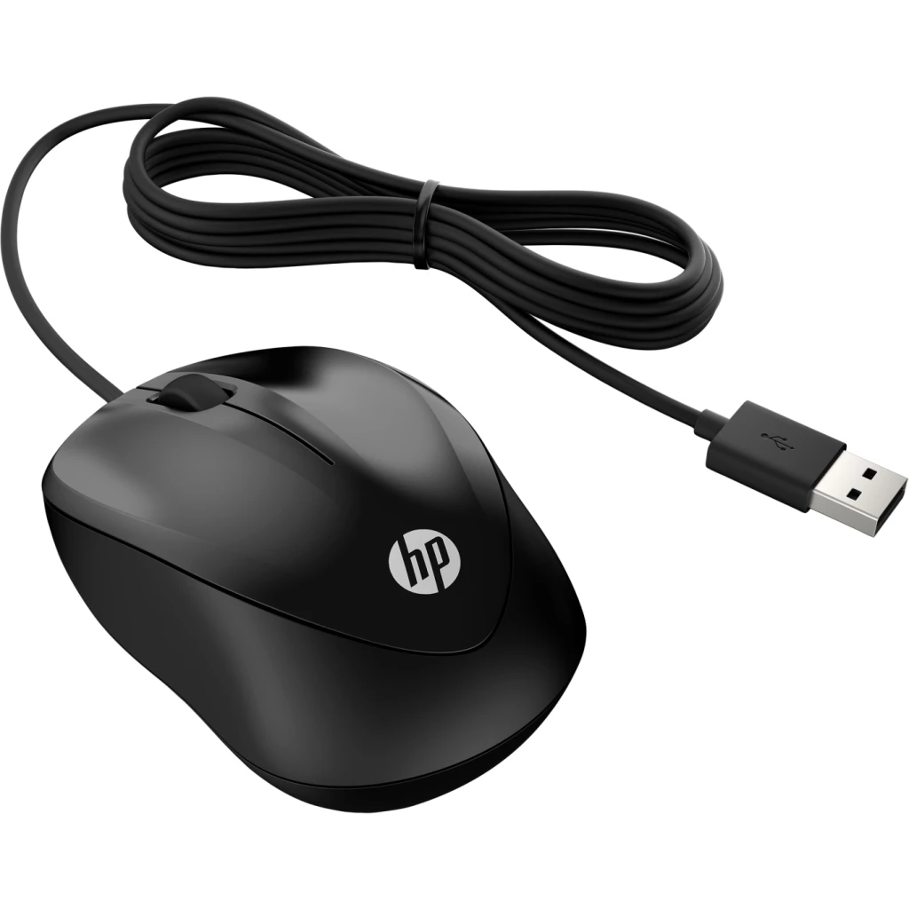 Imagen 2 de Mouse Alámbrico HP 1000 Óptico 1000dpi 3 Botones Puerto USB Color Negro