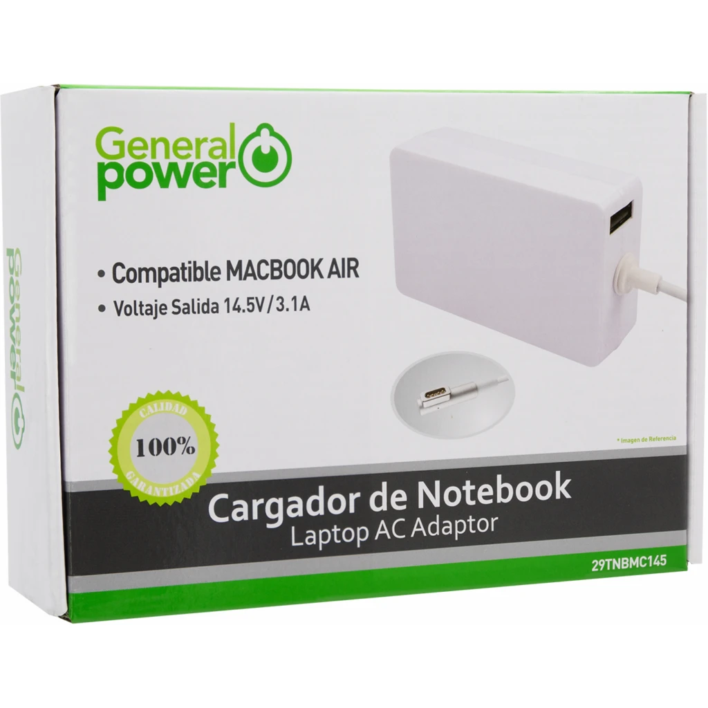 Imagen 3 de CARGADOR DE NOTEBOOK MACBOOK AIR  14,5V/ 3,1A. 45W. WHITE