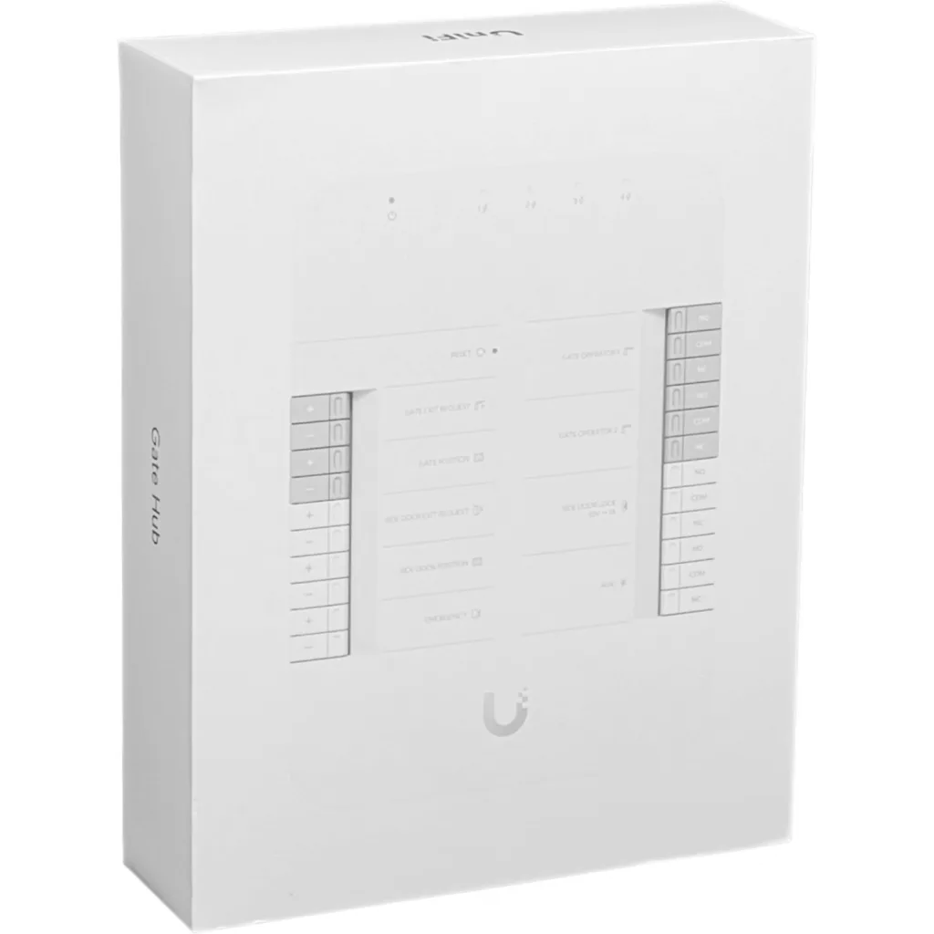 Imagen 1 de Controlador Portón Riel-Din, PoE++, múltiples relés, UBIQUITI UA-HUB-GATE