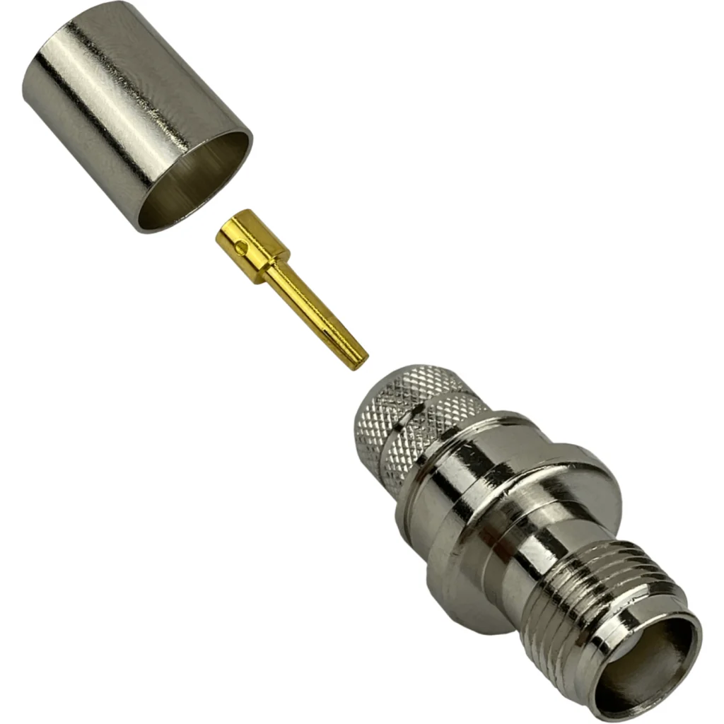 Imagen 1 de .TNC-Hembra CA400 LMR400 Conector Crimpeable Serie-400