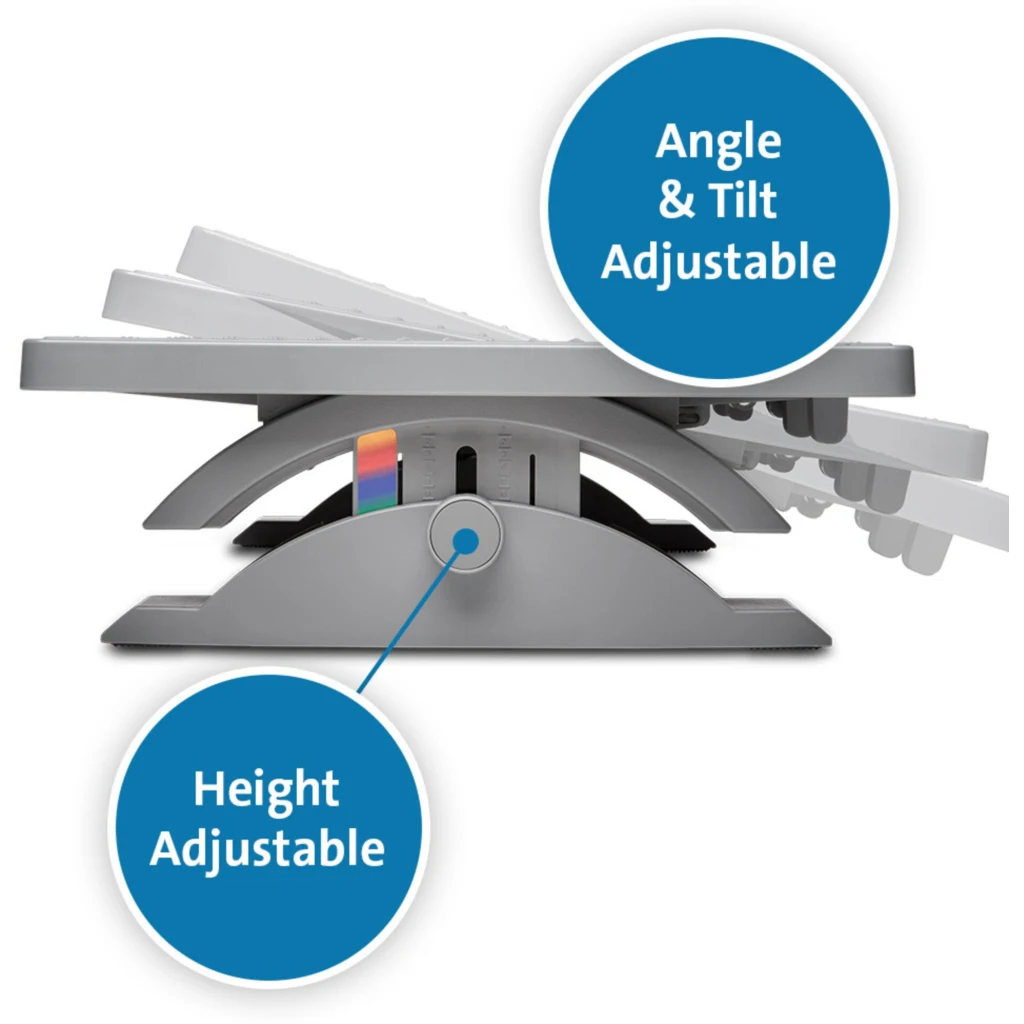 Imagen 12 de Apoya Pies Kensington SoleMate Pro, Ergonómico Ajustable Color Gris