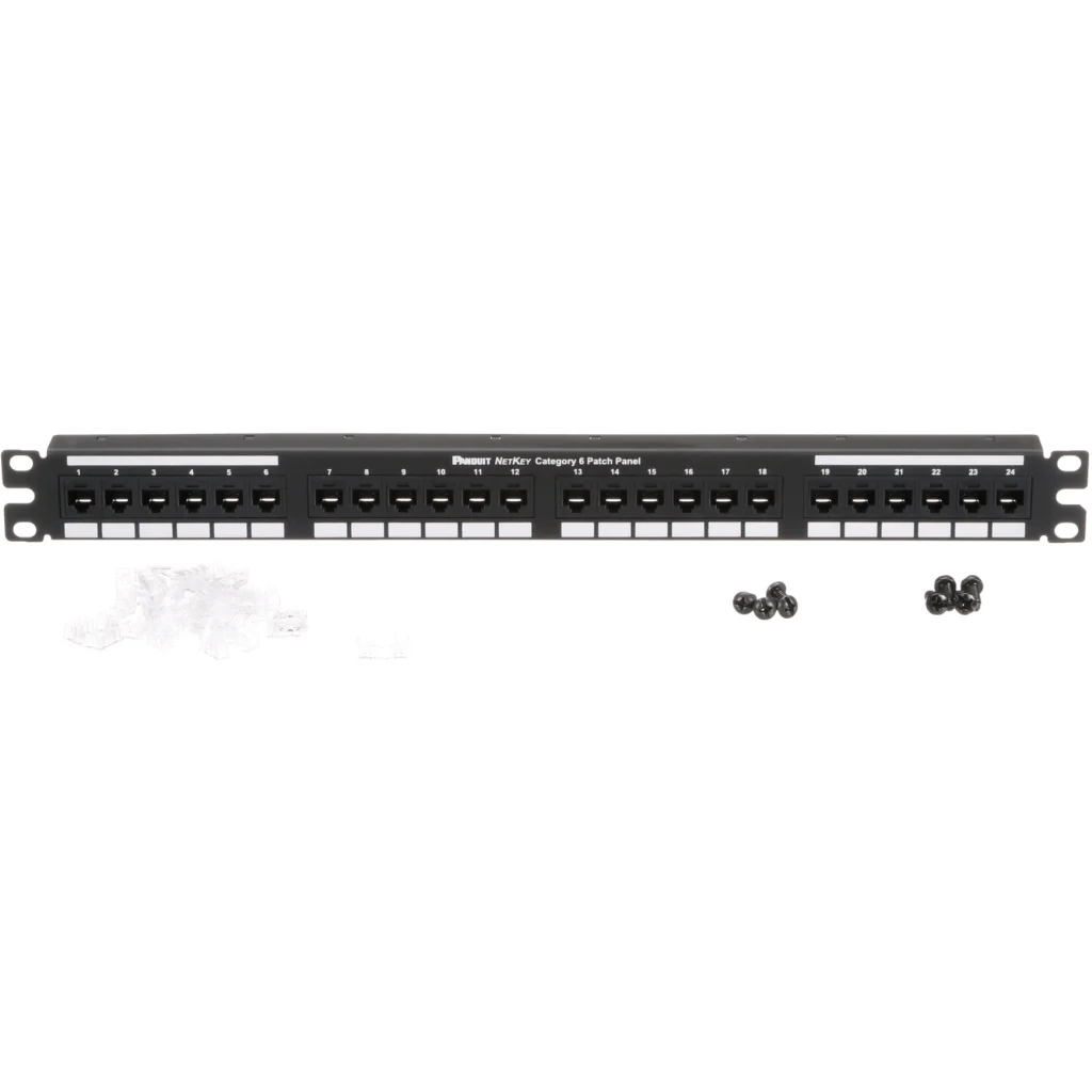 Imagen 4 de Panduit NetKey Category 6 Punchdown Patch Panel - Patch panel - 1U - 19" - 24 ports