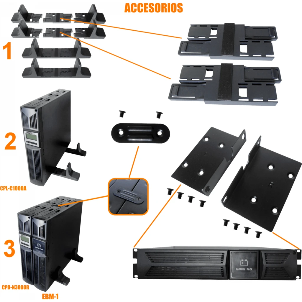 CITO 6-BAT 36VDC 2x3x12V/7,2AH Rack/Torre Banco Vacio s/Baterias