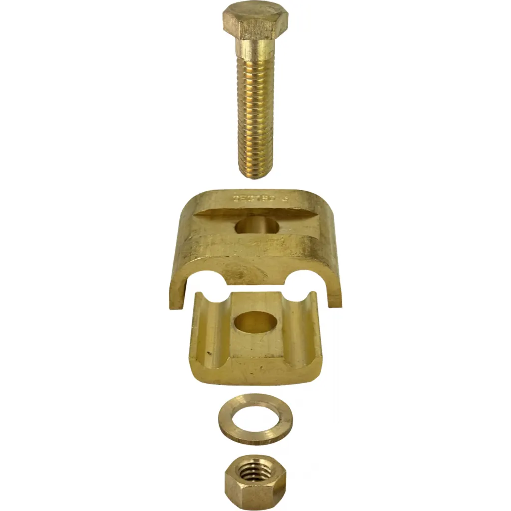Prensa Paralela Bronce Cable 4/0 AWG A 250 MCM Presion Doble