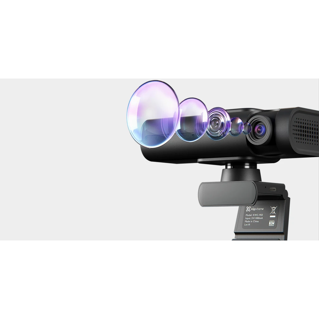 Imagen 14 de Cámara Web KlipX KWC-950, 4K UHD, Seguimiento IA 2 Micrófonos USB-C Negro