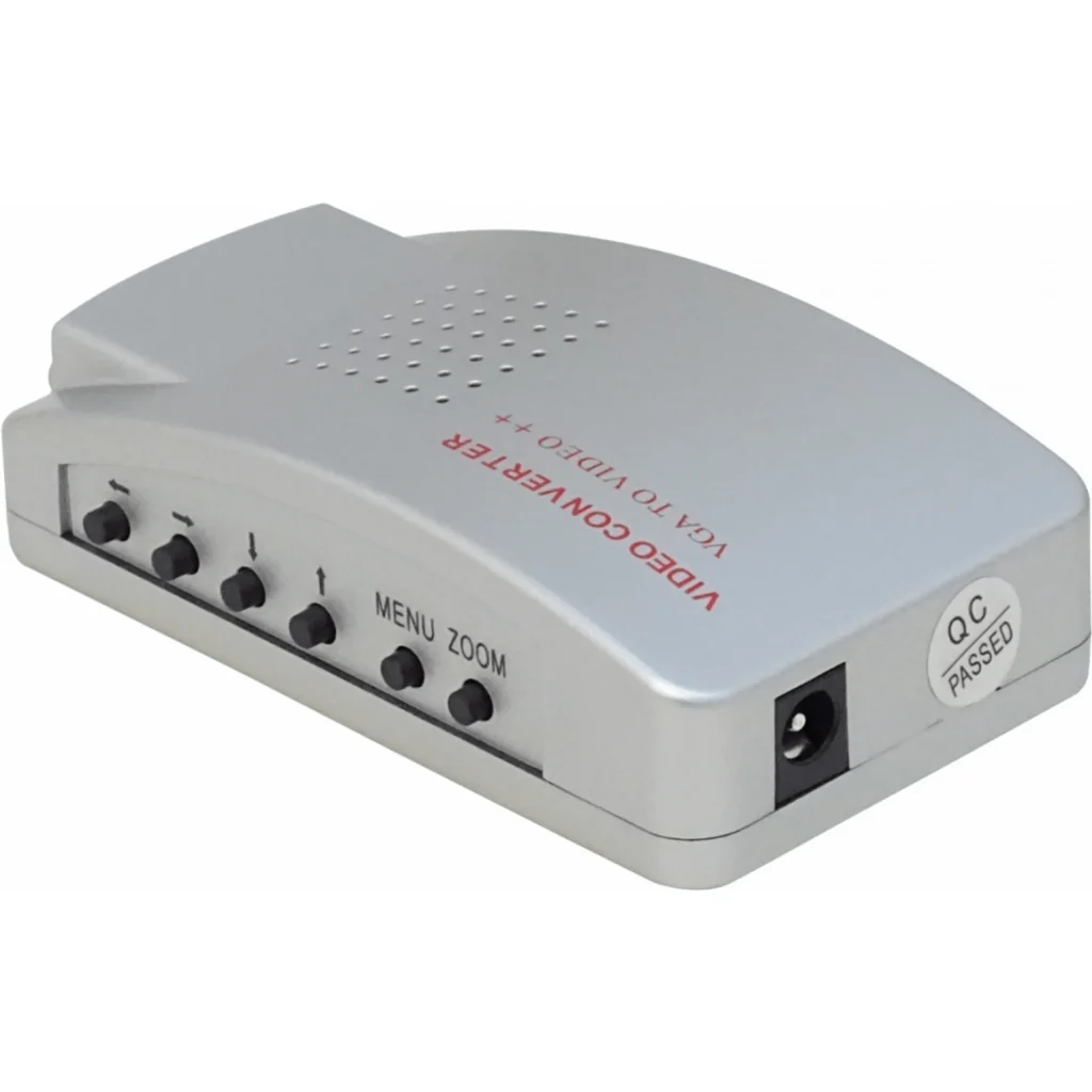 Convertidor VGA-H-in RCA-H-out SVIDEO-out req-5V-USB-AH