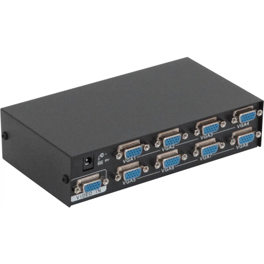 Imagen 3 de VGA-2008 Video Splitter 8-VGA-H 1-VGA-M 1920x1440 200MHz inc-5V/1A