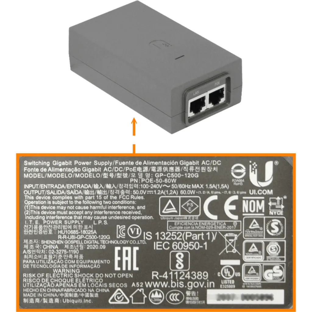 Imagen 2 de UBIQUITI inc-DUP-H 11GHz inc-antena 35dBi 1-1000 1-MGMT 1,2Gbps inc50V