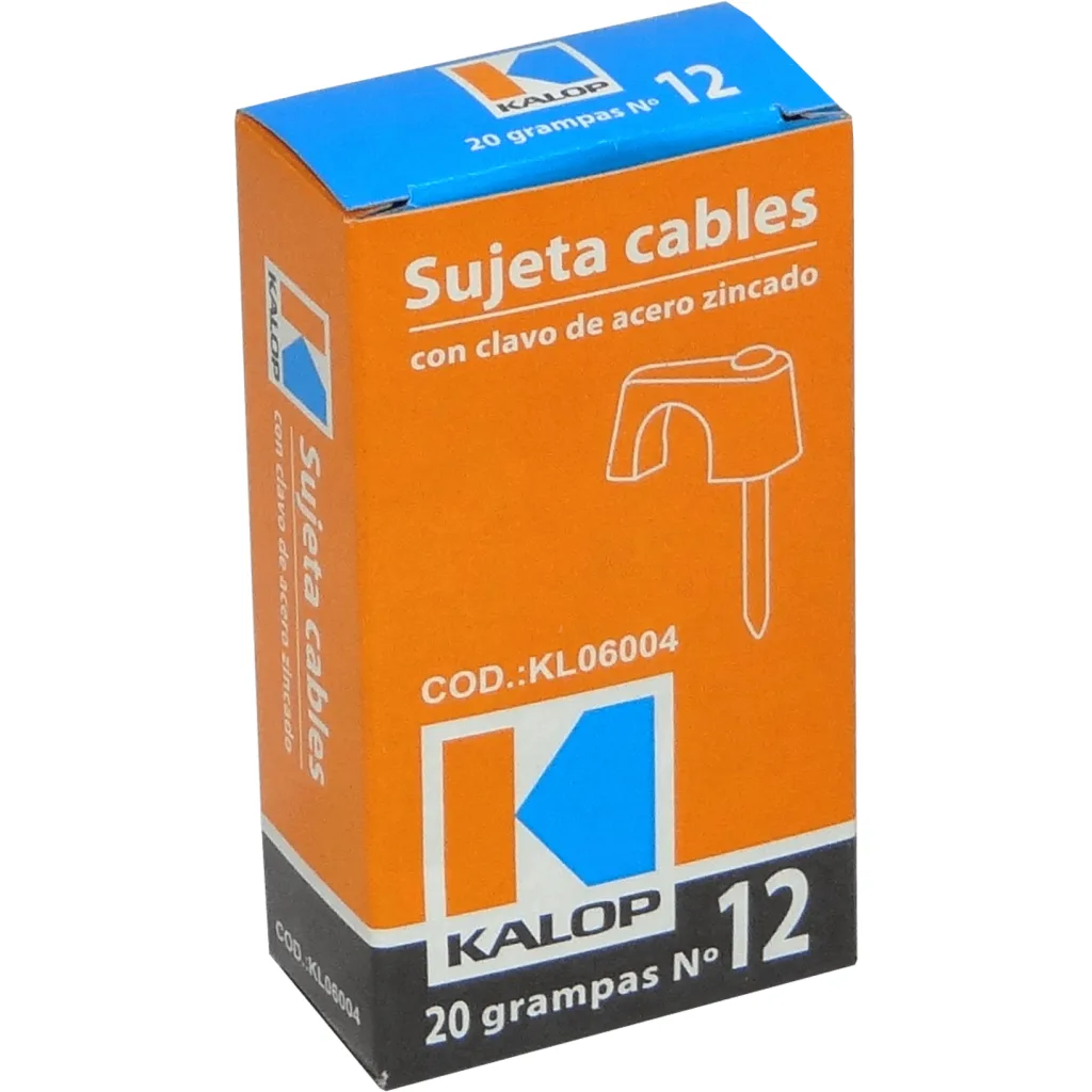 Imagen 1 de KALOP 20-UN No12 Gris 7,5x11mm Clavo-16x2,25mm Zincado Sujeta-Cable