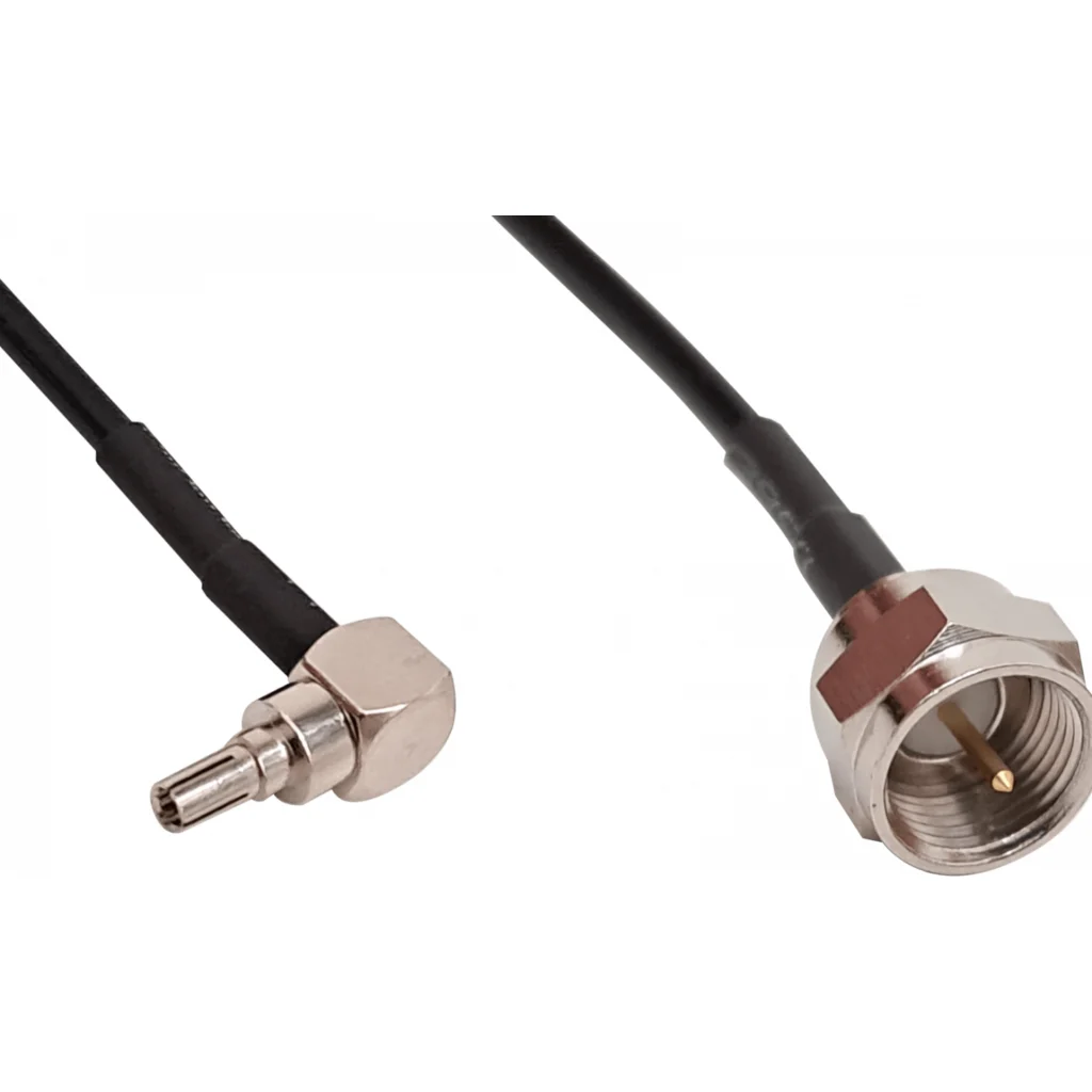 CRC9-M-90o a F-Macho RG174 Cable Coaxial 13cm