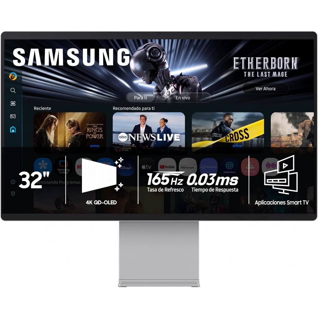 Monitor Samsung Inteligente 32 M90SF 4K OLED 32" HDMI 0.03ms(GTG) 165Hz Tyzen