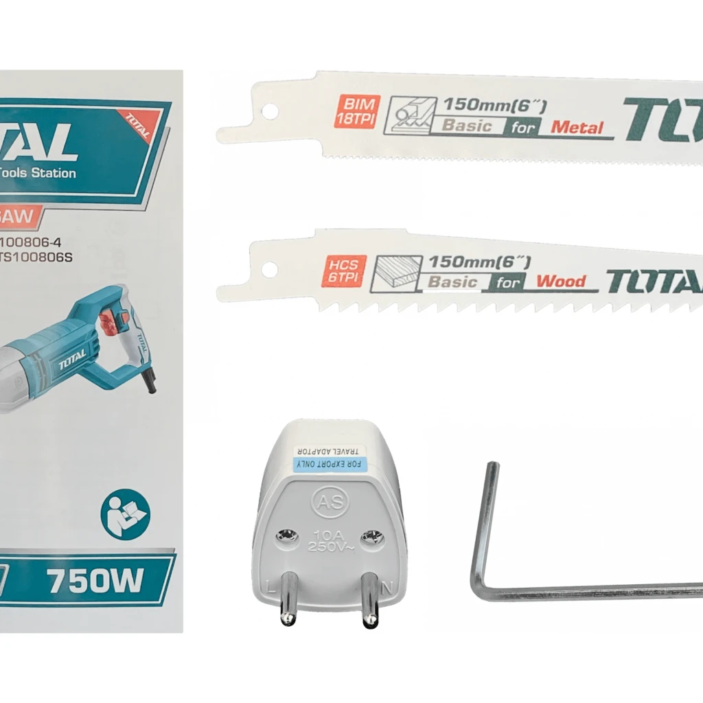 Imagen 4 de TOTAL Sierra Sable industrial SDS 750W 3300rpm Reciproca TS100806