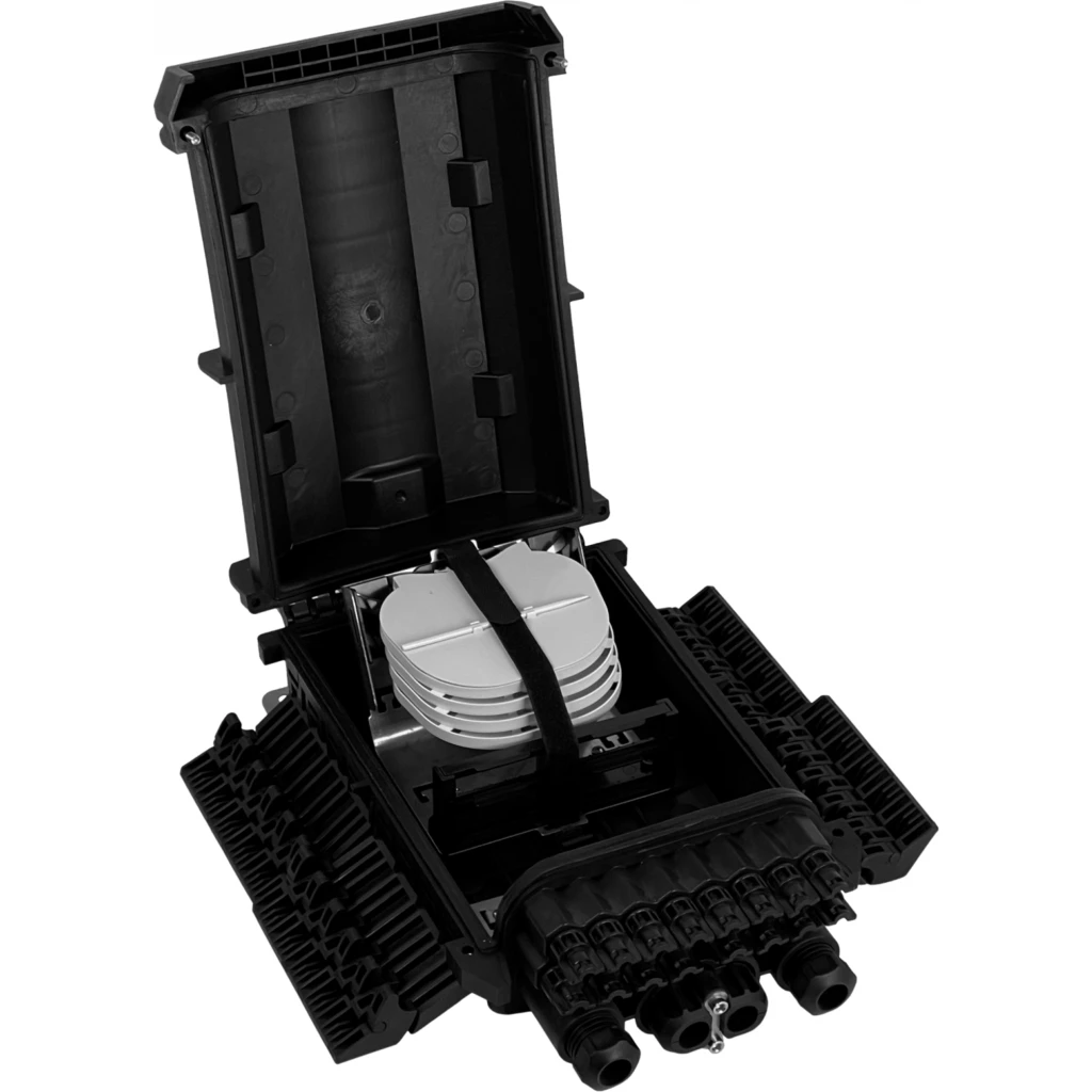 Imagen 5 de Caja Mufa 4-gde 16-peq 96-Fusiones rq24-Coplas 38x24x130cm c/mang IP68