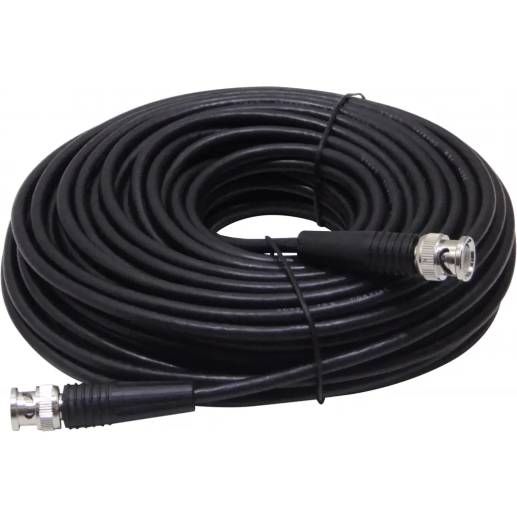 CABLE RG59 20mt BNC-M BNC-M Negro Coaxial CCTV 2000cm 20,0mt RG-59