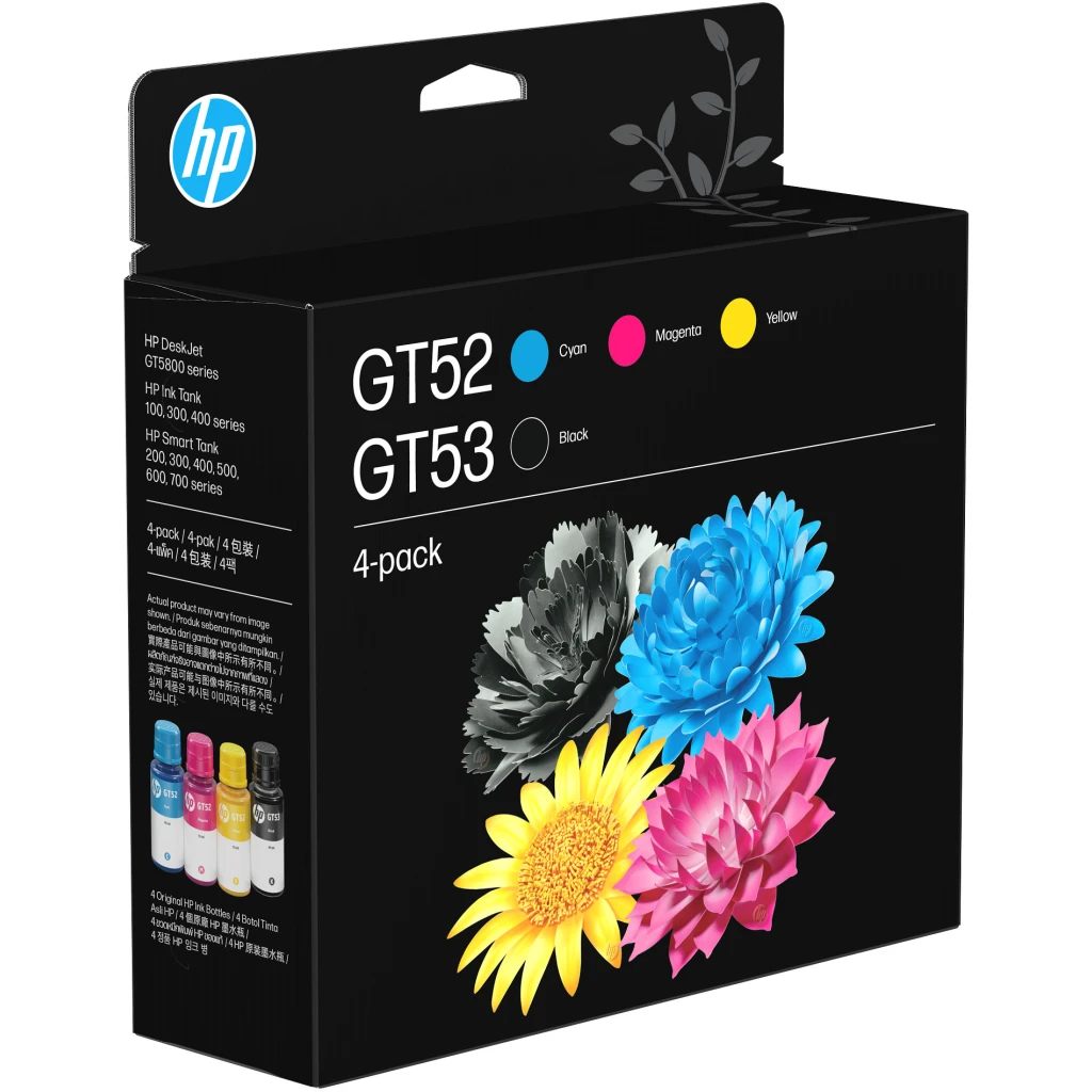 Imagen 10 de Pack 4x Botellas de Tinta HP GT53/GT52 Black/Cyan/Magenta/Yellow