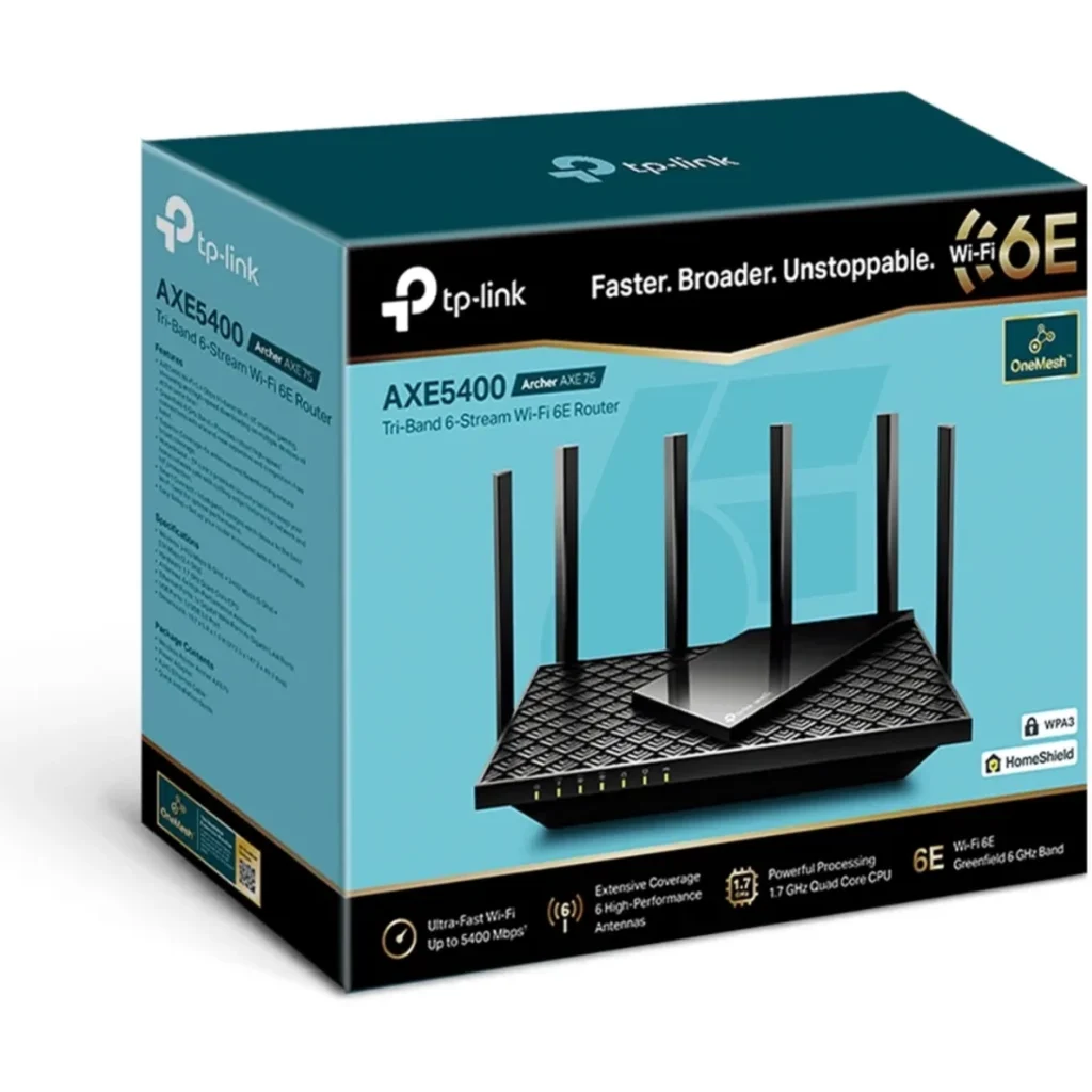 Imagen 5 de Router TP-Link Inalambrico  Archer AXE75 Wi-Fi 6E Triple Banda 2.4, 5 y 6GHz