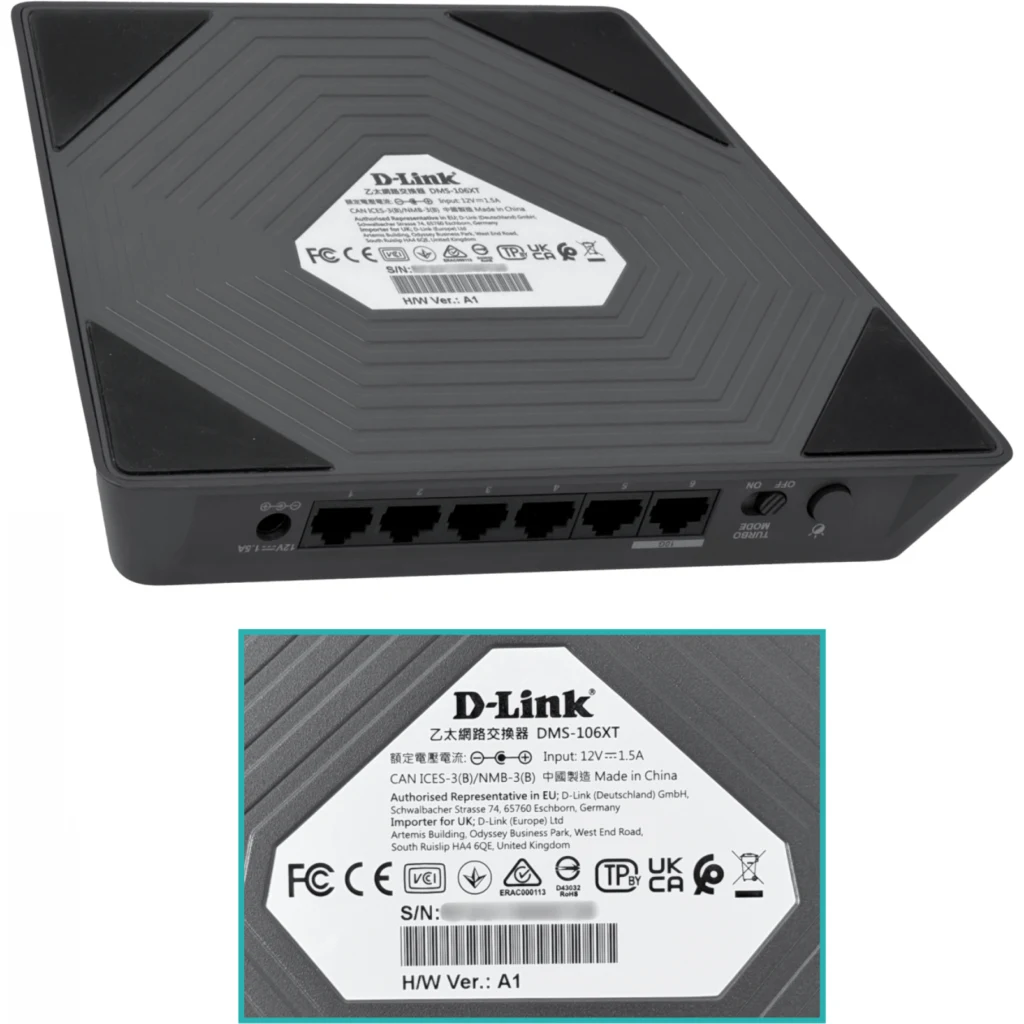 Imagen 1 de DMS-106XT 6-Port Multi-Gigabit Unmanaged Switch
