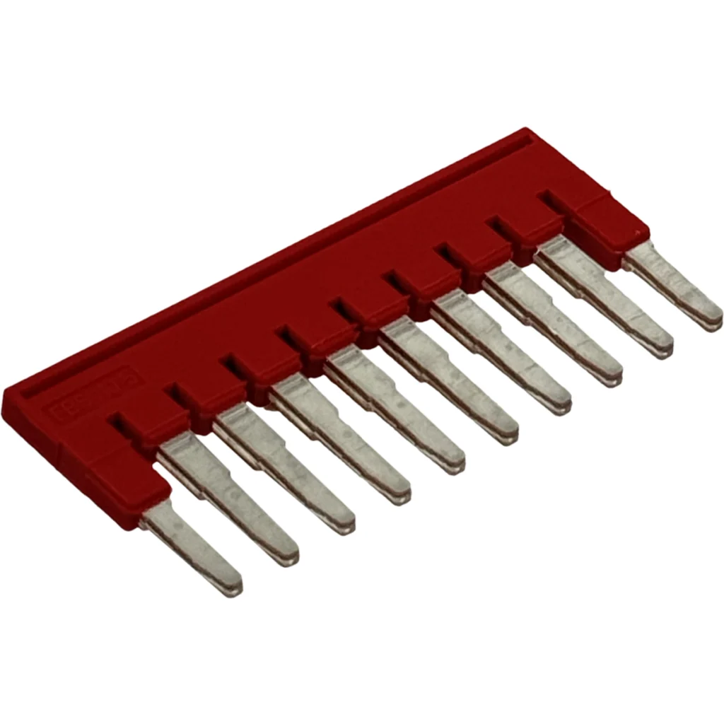Imagen 3 de PHOENIX 1un 10-Pin Peine Puentiador Conexion-Borne Separacion-5mm Rojo