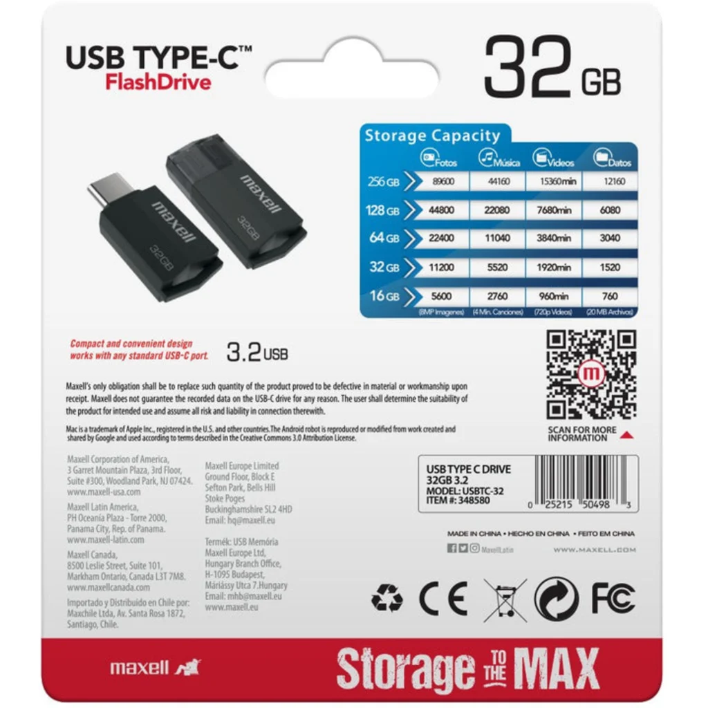Imagen 3 de PENDRIVE TIPO C NEGRO 32GB 3,2