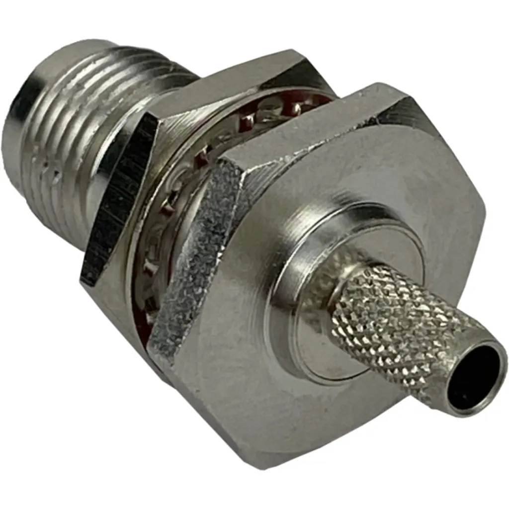 Imagen 1 de .TNC-Hembra LMR195 RG58 13mm-Diamet Panel Conector Crimpeable Coaxial