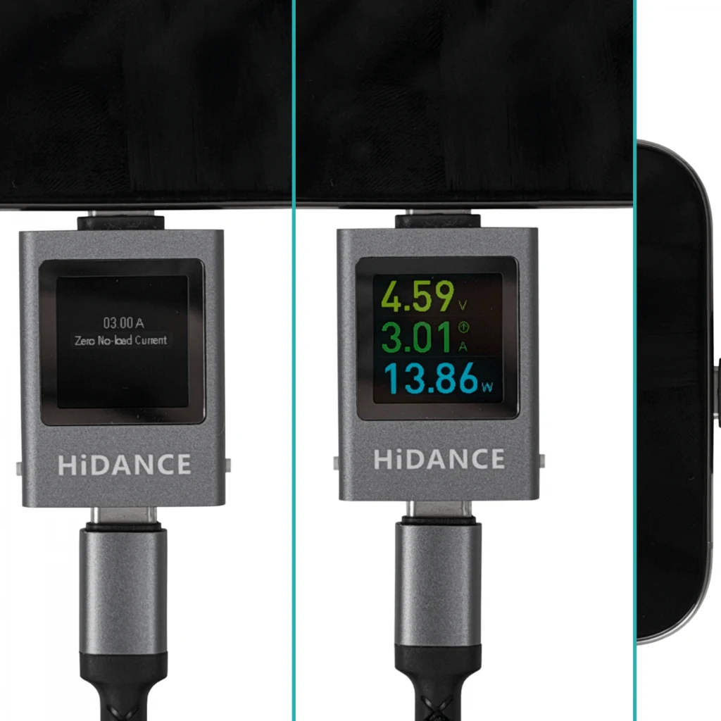 Imagen 1 de Tester mWh mAh Digital USB-C 4,5-50VDC 0-12Ampere 0-600Wats 1-CM 1-CH