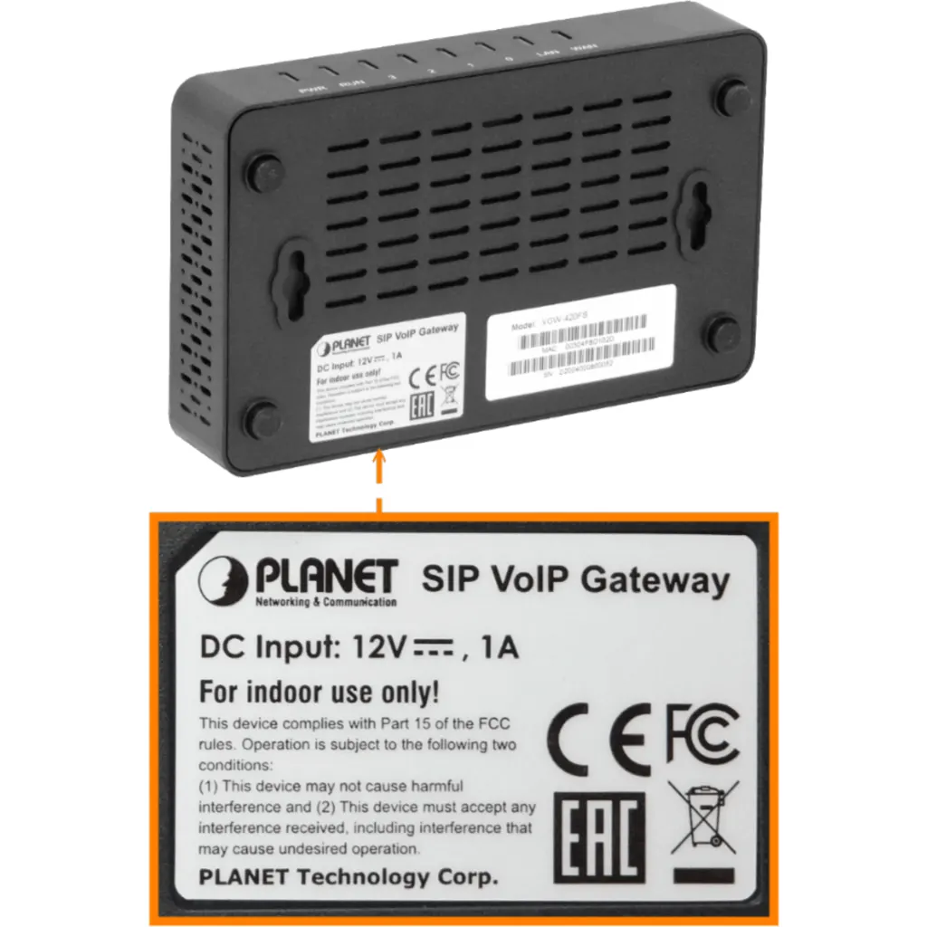 Imagen 3 de PLANET Router VoIP 4-FXS-RJ11-H 1-100 1-WAN genera 4linea telef analog