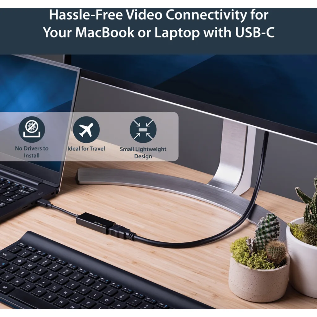 Imagen 3 de Adaptador USB-C Macho a HDMI Hembra Compatible con Resoluciones de Hasta UHD 4k