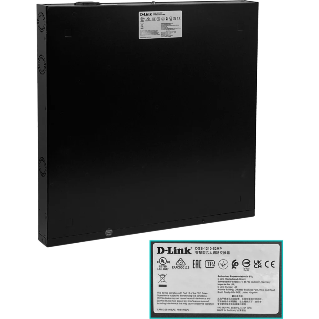 Imagen 3 de Switch D-Link DGS-1210-52P 52Port PoE Gigabit Smart Switch 24 PoE 1000Mbps