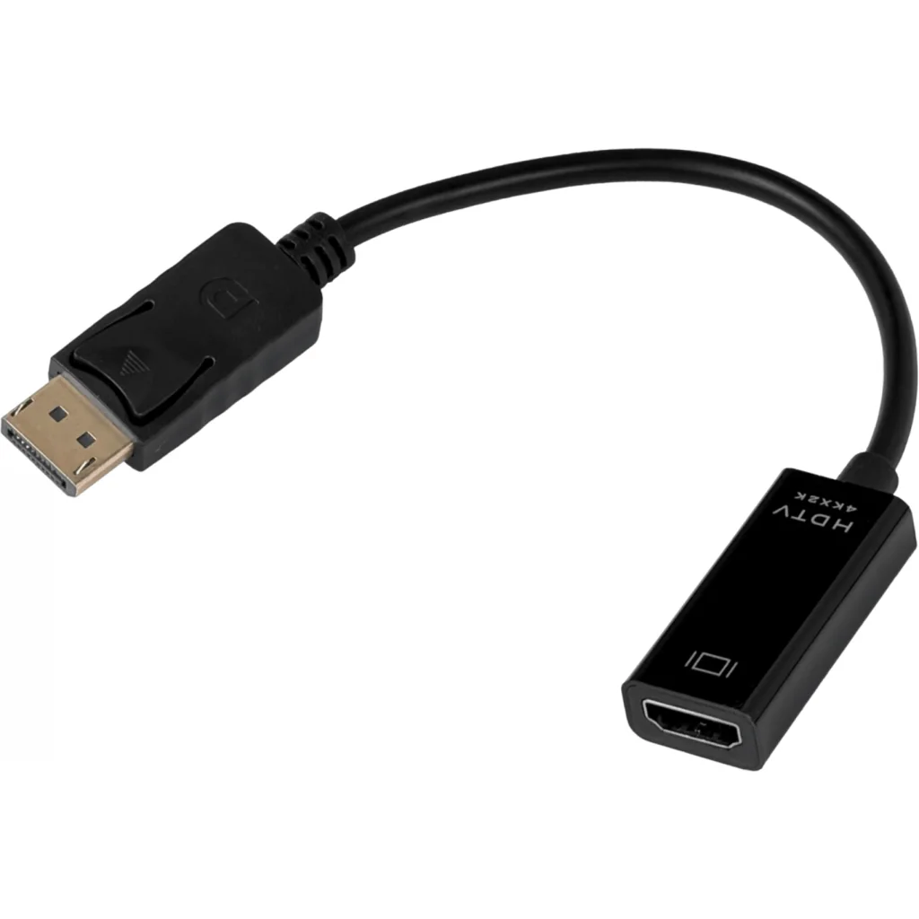 Imagen 2 de 4K HDMI-H a DisplayPort-M Negro Cable-15cm Adaptador Video