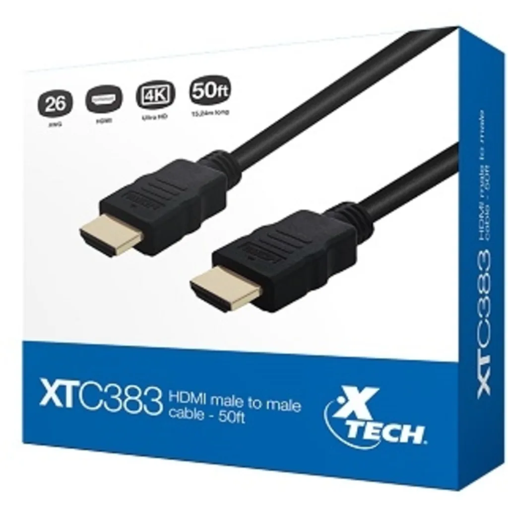 Imagen 1 de Cable HDMI M/M 4K 30Hz 3840*2160 Admite HDR, ARC y 3D 15mts Color Negro - XTech