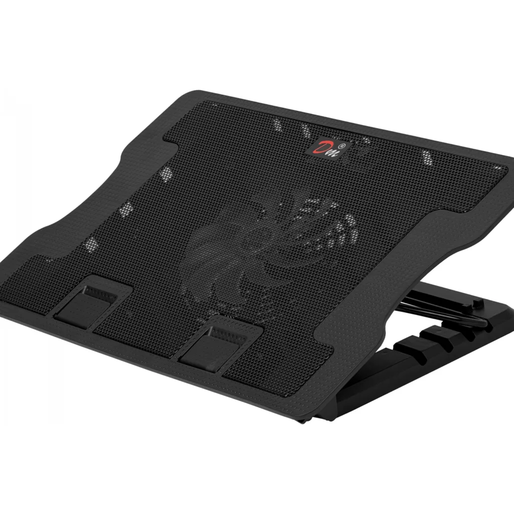 Imagen 2 de Soporte ajustable con ventilador Negro para Portatil 9-17Pulg 2-USB