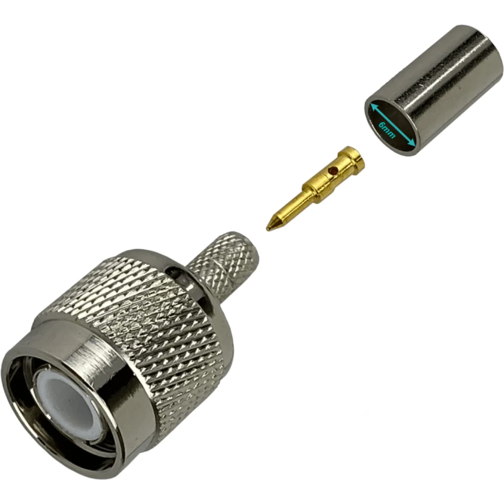 TNC-Macho LMR195 CA195 Serie-195 Conector Crimpeable