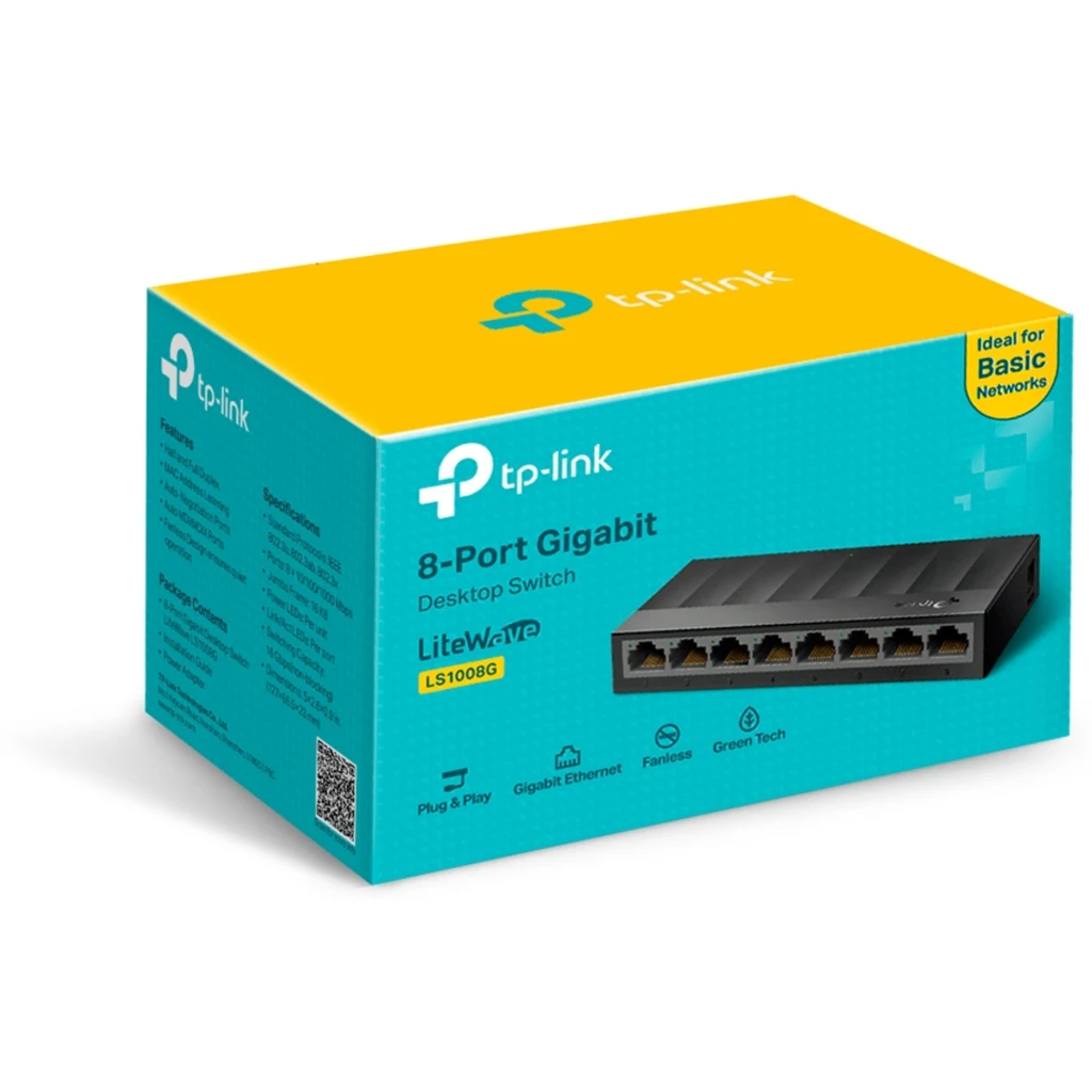 Imagen 4 de Switch TP-Link LiteWave LS1008G Sin Gestionar 8x 10/100/1000 de Sobremesa