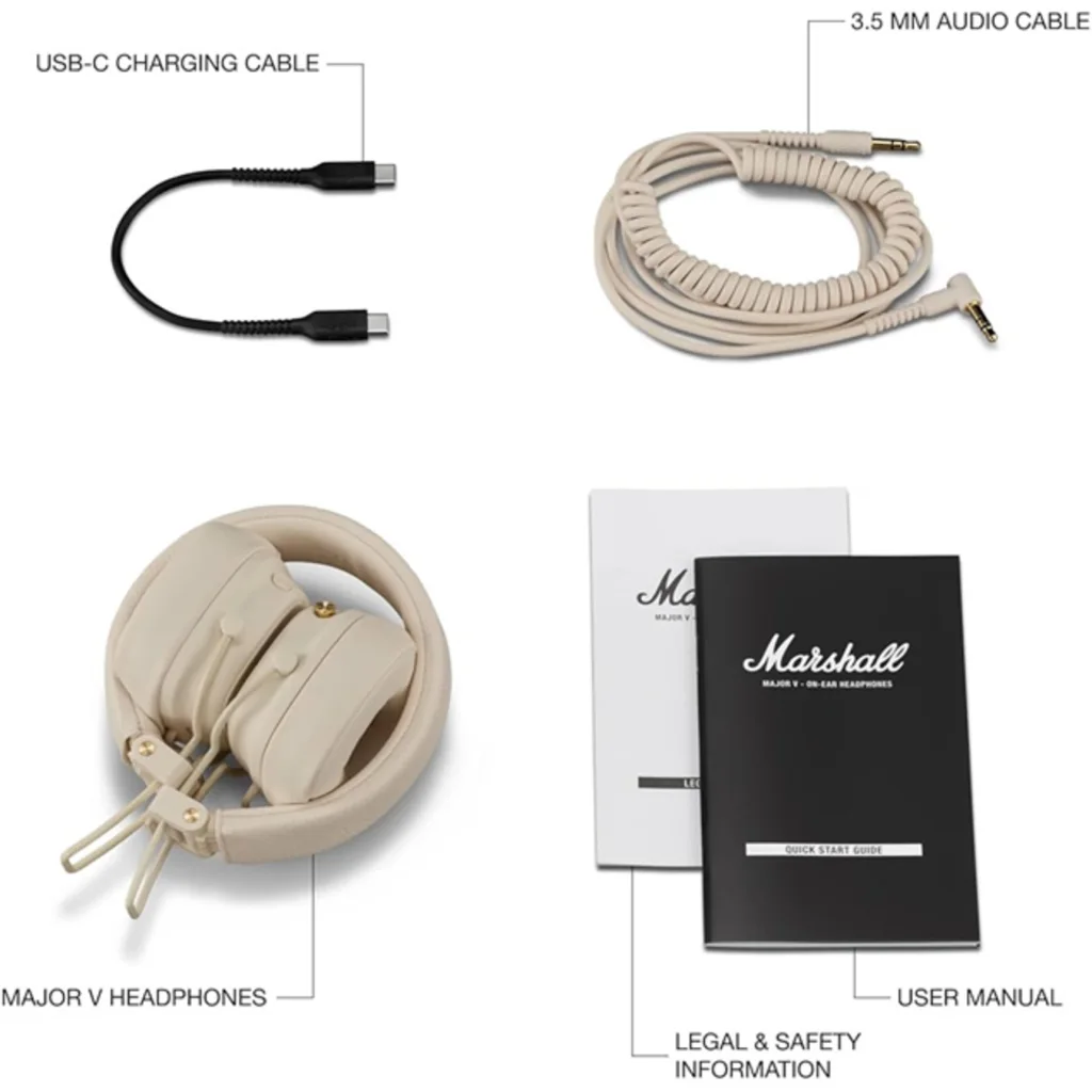 Imagen 6 de Audifono On Ear Wireless Major V Marshall crema