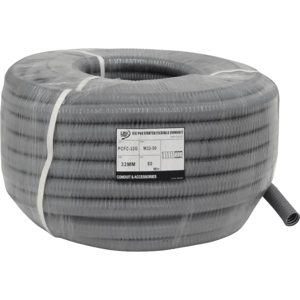 32mm Rollo-50mts Conduit Flexible Metalico Cubierto-PVC PCFC