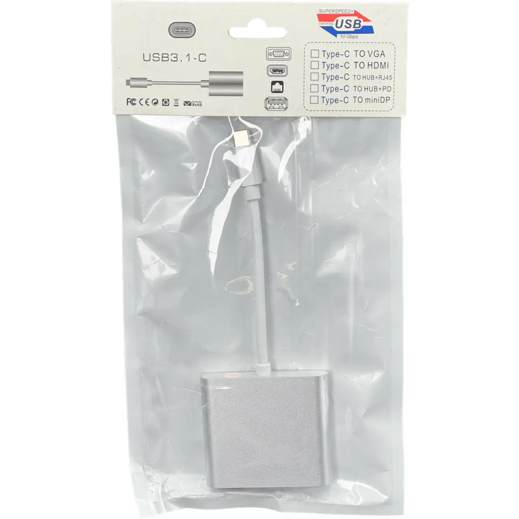 Alternativo Adaptador USB-C-Macho a HDMI-H USB-AH USB-C-Hembra