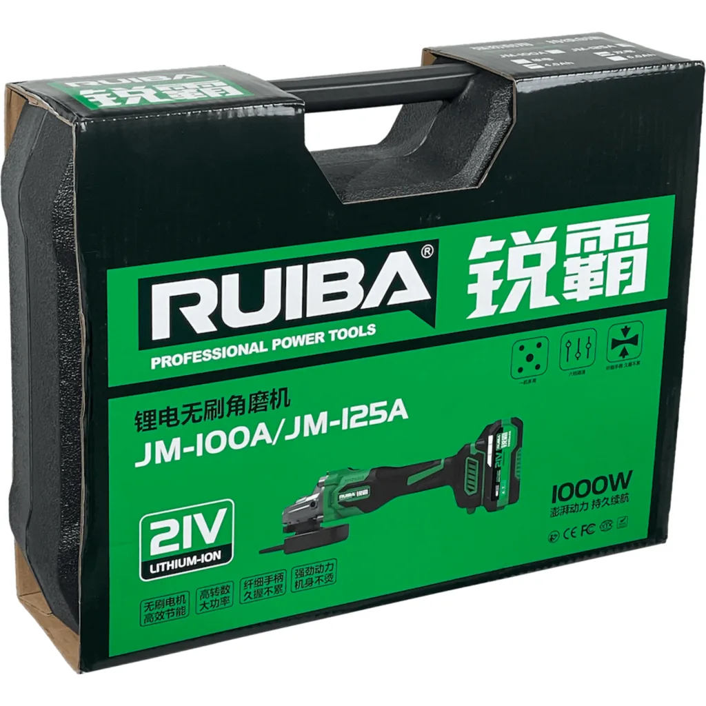 Imagen 4 de RUI Esmeril Angular Inalambrico 1kW 125mm 4-1/2pulgad inc-2-Baterias