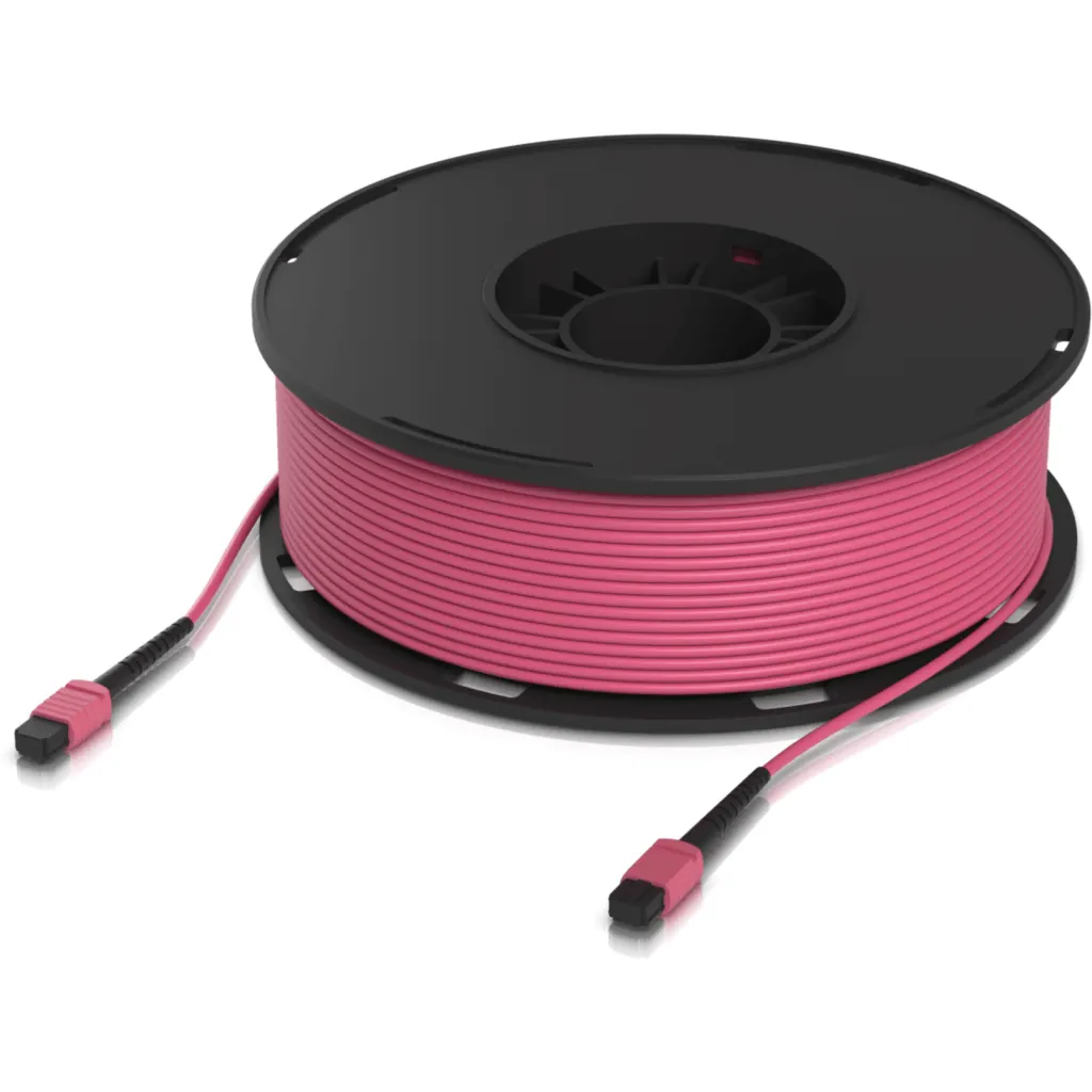Imagen 2 de UI 100mt MPO-MPO 12-Fibras Type-B OM4 Multimodo MM Jumper Fibra LSZH