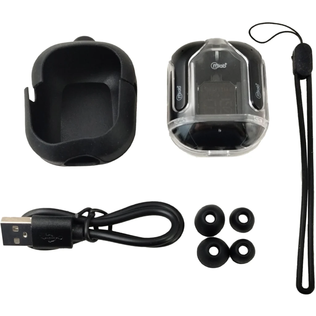 Imagen 2 de MLAB AUDIFONO TWS GLASS CRYSTAL + SILICON CASE BLACK