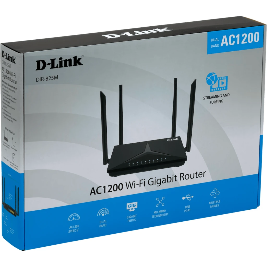 Imagen 4 de Router Wireless D-Link DIR-825M Mesh Dual-Band Gigabit AC1200 4*LAN WAN 4 Antena