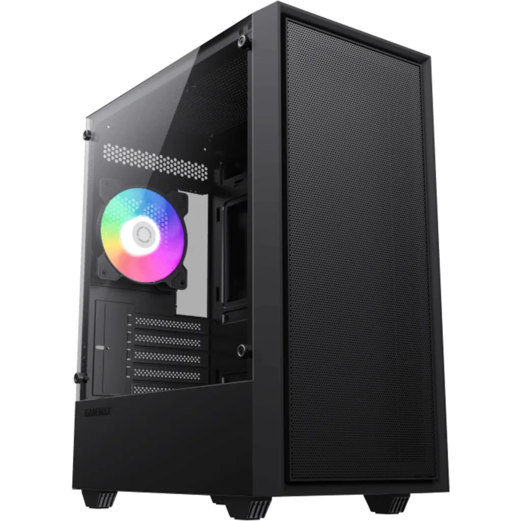 Gabinete Gamemax Storm Black mATX, Vidrio Lateral 2*USB2.0 1*USB2.0 1*FAN, Negro