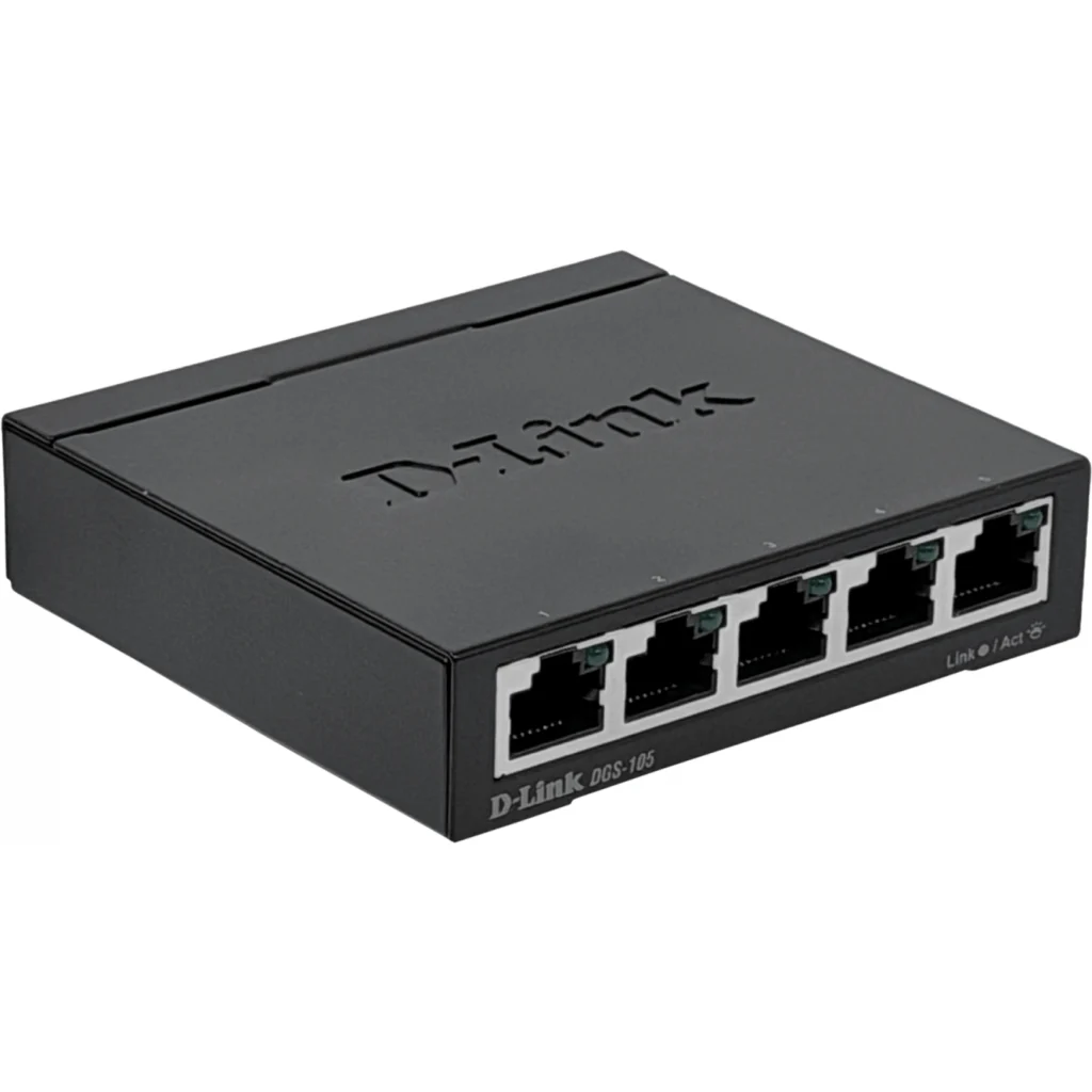 Switch D-Link DGS-105, 5 Puertos 10/100/1000Mbps Ideal para Gaming, Streaming 4K