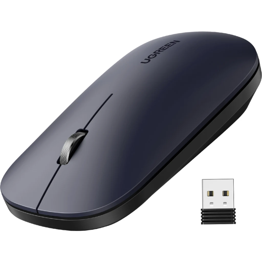 Imagen 1 de Mouse Inalámbrico Ugreen MU001 Óptico 4000dpi Bluetooth Ultra delgado Gris Oscur